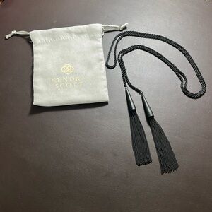 Kendra Scott Phara Lariat Necklace in Gunmetal